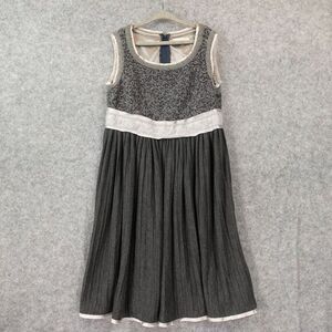 Sequin Silver Flower Girls Dress 10 Gray Italian‎ Holiday Party Plisse MONNALISA